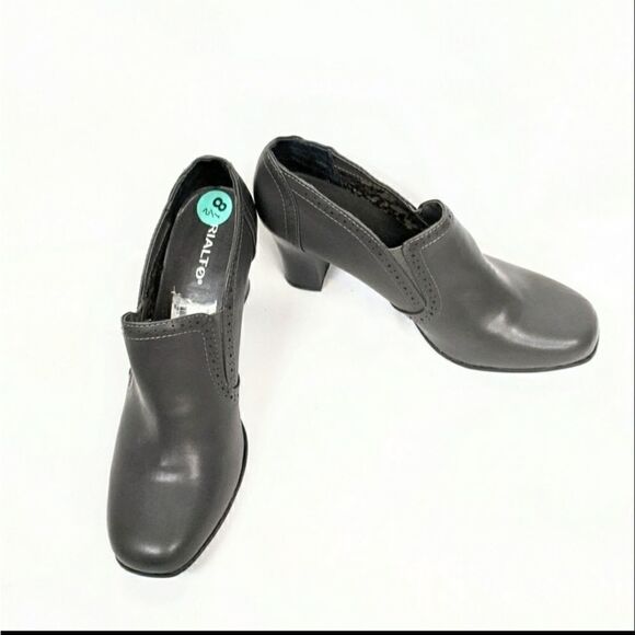 Rialto Nora Heeled Shoe Booties In Grey 8.5 - Picture 1 of 8